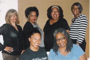 front row-Aziza Macklin, Deborah Macklin back row-Suzanne Parks, Lisa Carol Shepherd, Patricia Wallace-Winbush, Vicki Saunders